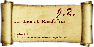 Jandaurek Ramóna névjegykártya